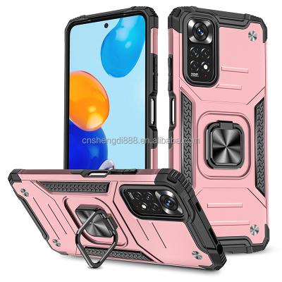 China Designer Shockproof Phone Case For Xiaomi Redmi Note 11 Pro 5G TPU Back Cover Kickstand Mobile Phone Shockproof Case for sale