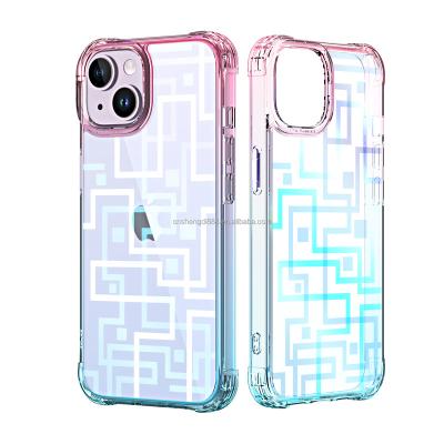 China Bestselling TPU Shockproof Hybrid Acrylic Clear Hard Back Cover Phone Case For iPhone 14 13 Promax Transparent Case for sale