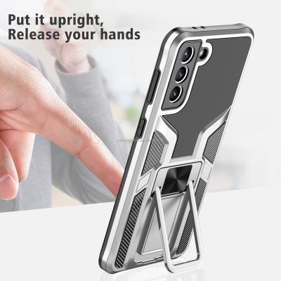 China Shockproof 2 in 1 Magnetic Finger Ring Shockproof Armor Case For Samsung Fe 21 Silicone Phone Cover Back Case for sale