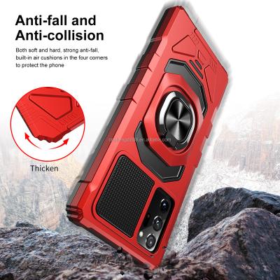 China Shockproof Armor Shockproof Detachable 360 ​​Degree Finger Ring Lens Phone Case For Samsung Galaxy Note 20 PRO Magnetic Case for sale