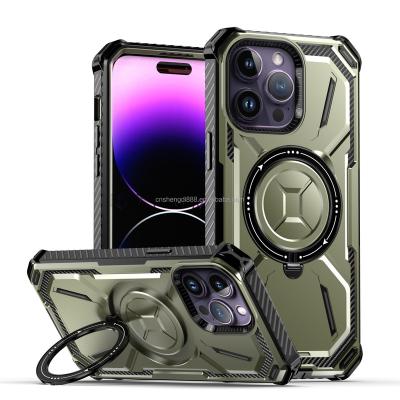 China Top Picking Shockproof Armor Sport Phone Case Shockproof For iPhone 14 13 ProMax Kickstand Ring Case Back Cover for sale