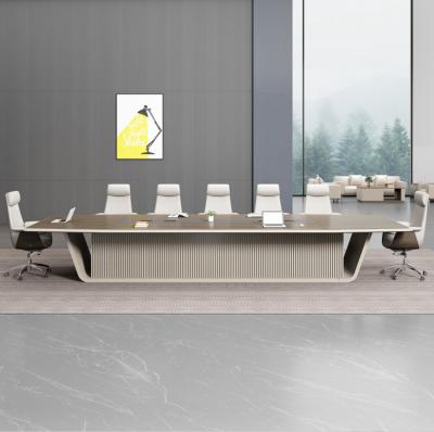 China Popular Fashion Office Furniture Meeting Table Luxury Boardroom Wooden Office Meeting Room Table Conference Desk for sale