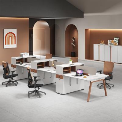 China Modern 2 4 6 Person Office Desks Office Cubicle Workstation Desk Table Open Modular Office Furniture Workstation Desk for sale