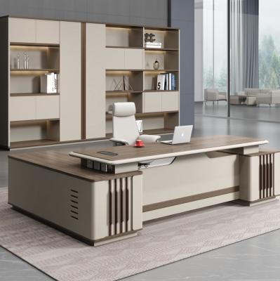 China Modern Office Furniture L Shaped Boss Ceo Large Office Desk for sale