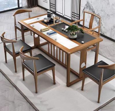 China Marble Tea Table Office Furniture Reception Tea Table Office Reception CombinationWith 5 Chairs for sale