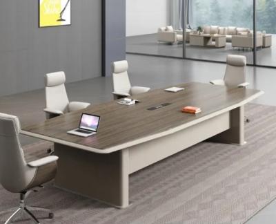 China Modern Wooden Luxury Conference Rectangular Flat Table Office Furniture Multi Person Conference Room Table for sale