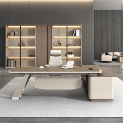 China Commercial Furniture Factory Custom High-end Modern Design L Shape Director Manger Ceo Boss Desk Executive Office Desk for sale