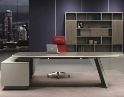 China Moderne L-Form Ergonomische Schreibtisch Luxus High-End Executive Office Schreibtisch und Stuhl CEO Boss Holz Schreibtisch zu verkaufen