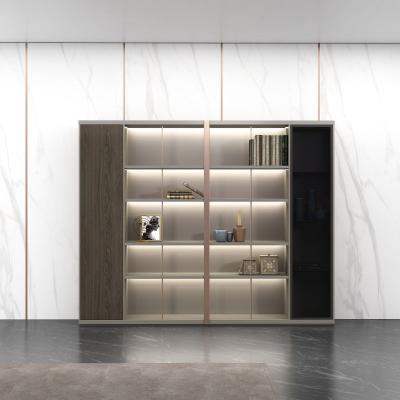 China Modern Office Furniture Ceo Boss Manager Desk Shelf Background Cabinet Filing Storage Office File Cabinets Bookcase for sale