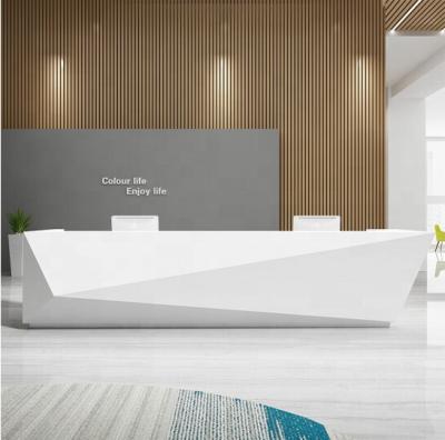 China Customized reception desk design fancy modern office reception counter front desk design for sale