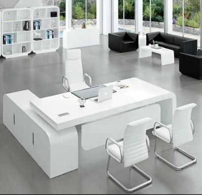 China Hot selling office furniture painted white ceo office desk boss luxury executive office table desk modern executive desk for manager for sale