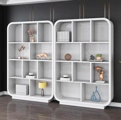 China White bookcase File cabinet lacquered luxury office furniture modern design sense display cabinet for sale