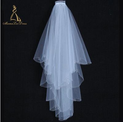 China African Notched Veil In Bride Outdoor Glass Bachelorette Church Curtain Edge Wintering Woman Dress Dance for sale