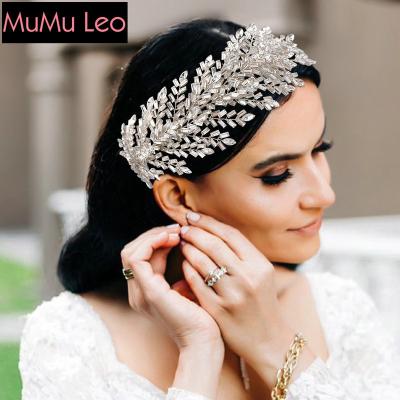 China Silver Foil Glitter Headband Crystal Pageant Jewelry Headpieces Hair Accessories for sale