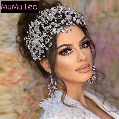 China Sparkly Silver Foil African Bridal Headpiece European Style Wedding Hair Vine Rhinestone AccessoriesHair Bridal Headpiece for sale