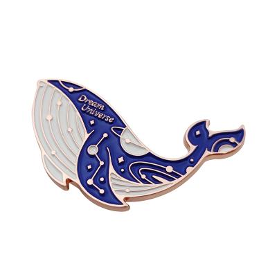 China Eco-Friendly No Lapel Luxurious Metal Anime Security Badge Metal Hard Enamel Pin Badge for sale