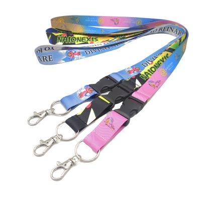 China Wholesale Eco-friendly cute sublimation color custom logo security polyester lanyard for sale