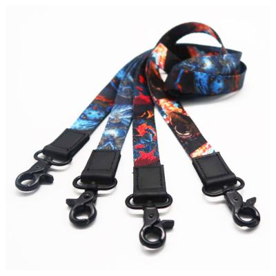 China Charging+lanyard wholesale OEM thermal transfer polyester custom logo printing lanyard for sale