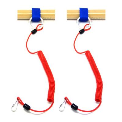 China Safety Promotional Coiled Paddle Canoe Gift Dubai Bungee Reel Inspired Lanyard for sale