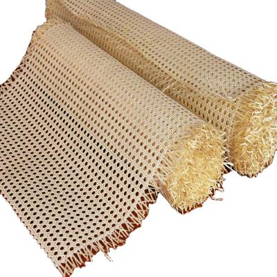 China Modern Rattan Cane Webbing Woven Mesh Webbing 100% Natural Half Bleached for sale