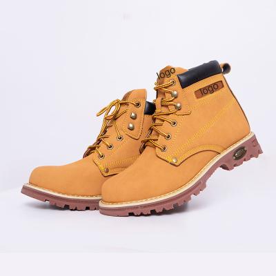 China Brown Color Nubuck Cow Leather Anti-Slip High Quality Welt Safety Boots for sale