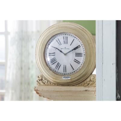 China New design high quality antique simple face style wooden backyard clocks hot sale classic wall clock for sale