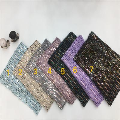 China Iridescent Fabric Sustainable Stretch Elastic Stretch Fabric High Grade Sequin Embroidered Rainbow Gold Chameleon for sale