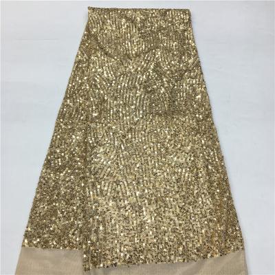 China Sustainable Tulle Stretch 3% Spandex Elastic Bridal Guipure Sequin Embroidered Fabric For Costume China Supplier for sale