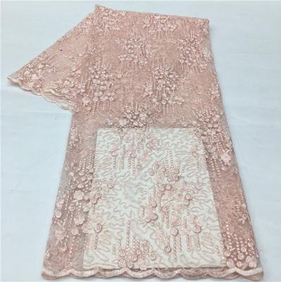 China Viable French Deft Net Beaded Yarn Mesh Lace Fabric For Wedding Dress Lace Fabric For A Nigeria Wedding Dress Lace Fabric Wedding for sale