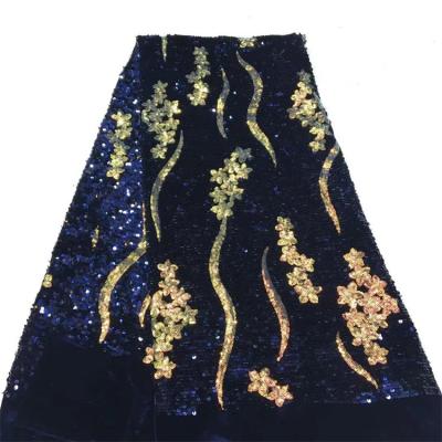 China Sustainable African Expensive Lace Fabric Glitter Lace Fabric Nigerian Velvet Fabrics for sale