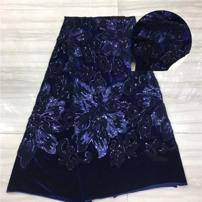 China Korean Classic Viable Floral Pattern Velvet Georges Lace Fabric Lace Wedding Dress Fabric Rose Lace Fabric for sale