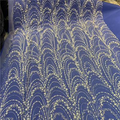 China Viable Hot Movies Beads Sequins Sequins Sequins Lace Fabric Sequin Nigeria Lace Fabric Online White for sale