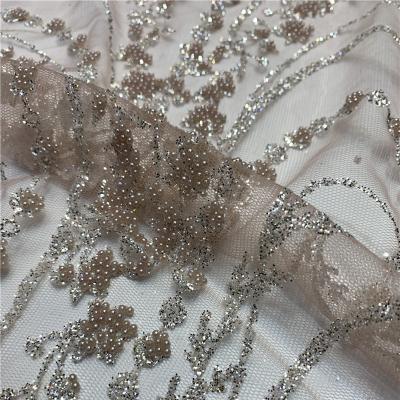 China Viable hot movies bead latest african sequins lace fabric 2019 luxury fre lace net sequin fabric the latest latest sequins lace fabrics 2019 for sale