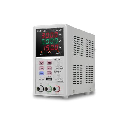 China Variable DC Power Supply, Hyelec 50V 6A 150W Adjustable Bench Changing Power Supply with Dual 4 Digit Color LED Display, HY50-06A for sale