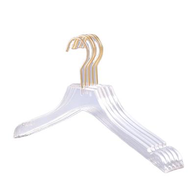 China 2021 hot selling crystal non-slip acrylic kids clothes hangers with hooks for sale