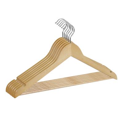 China Durable Hot Sale Adults Natural Wood Coat Hanger Customized Laundry Hangers for sale