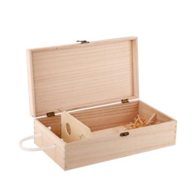 China Antique 2 Wine Bottle Wooden Wine Box For  Storage Display Rack  Bottle Wood Storage Gift Box With Handle zu verkaufen