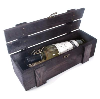 China Personalized Wooden Wine Storage Box Bridesmaid Wine Gift Box Grape Wine Box for sale