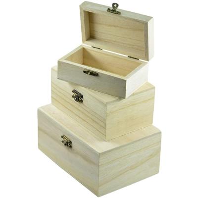 Cina Manufacturer Selling Creative Square Natural Color Jewelry Cabinet Organizer Souvenir Wooden Gift Box in vendita