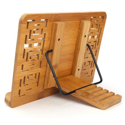 China Bamboo Wooden Adjustable Open Book Reading Stand Adjustable Book Reading Stand for sale