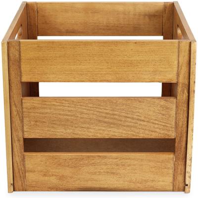 중국 2021 New Good Quality Cheap Price Wooden Record Crate holder Wooden Record Crate 판매용