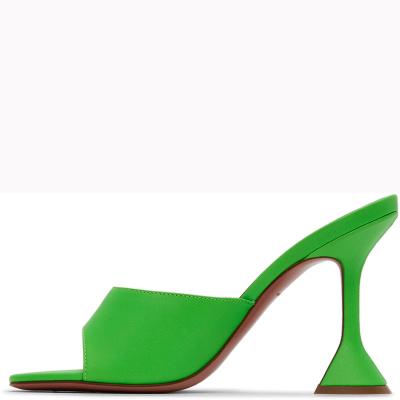 China Height Increasing Pyramid 2020 Ladies High Heel Shoes Heel Sandals Mule Shoes Women Sandals Fit Toe Sandals Women Shoes for sale