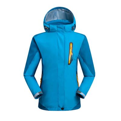 China Outdoor windproof mountaineering clothing boys suit men's and women's two-piece jacket children's three-in-one fleece-lined shell jacket for sale