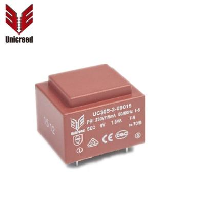 China Electronic PCB Mounted EI30/10 1.5VA 230V 9V Encapsulated AC Power Transformer for sale