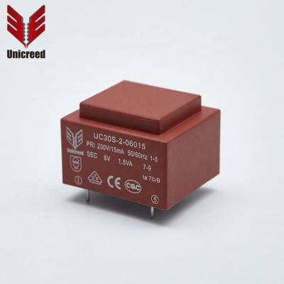 China Best Price EI30 Electronic Series 230v 6v 1.5va Encapsulated Transformer for sale