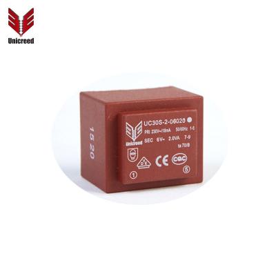 China Electrical Voltage Transformatore PCB Electrical Mount Products 230V 6V 2VA Transformer Step Down for sale