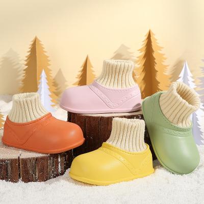 China Pink Purple Winter Massage Stretching Waterproof Cute Furry Silicon Toddler Girls Upper Light Baby Booties For Newborn Babies for sale