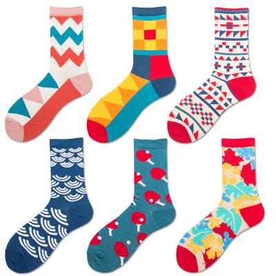 China QUICK DRY Custom Funny Colorful Crew Sock Pattern Fashion Happy Socks Dress, Funky Logo Man Fun Novelty Cotton Designer Mens Socks for sale