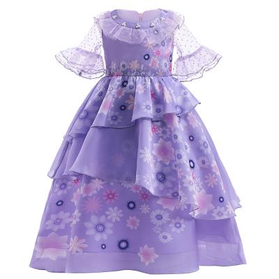 China 2022 Encanto Series Magical Children's Full House Dress Breathable Girls Fly Sleeve Dress Kids Princess Dress for sale