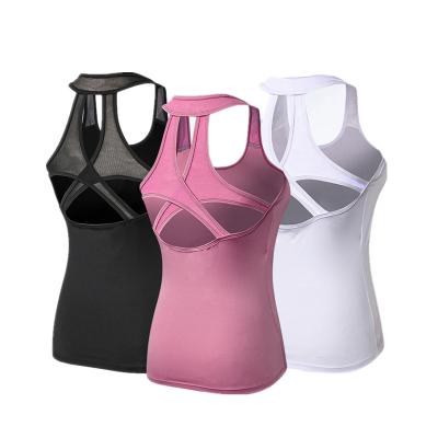 China Breathable Custom Sports Vest / Seamless Sportswear For Women Yoga Tank Top for sale